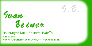 ivan beiner business card